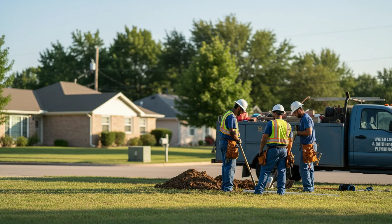 Residential water line and bathroom plumbing service in Rowan, IA